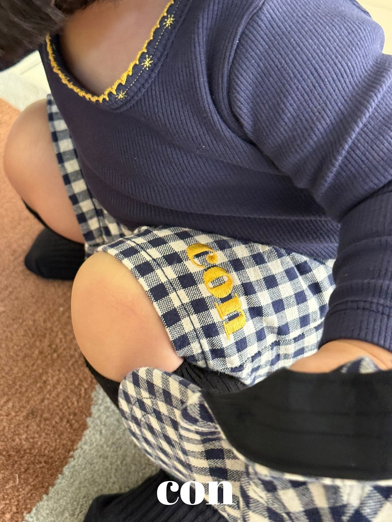 ［con］Check short pants