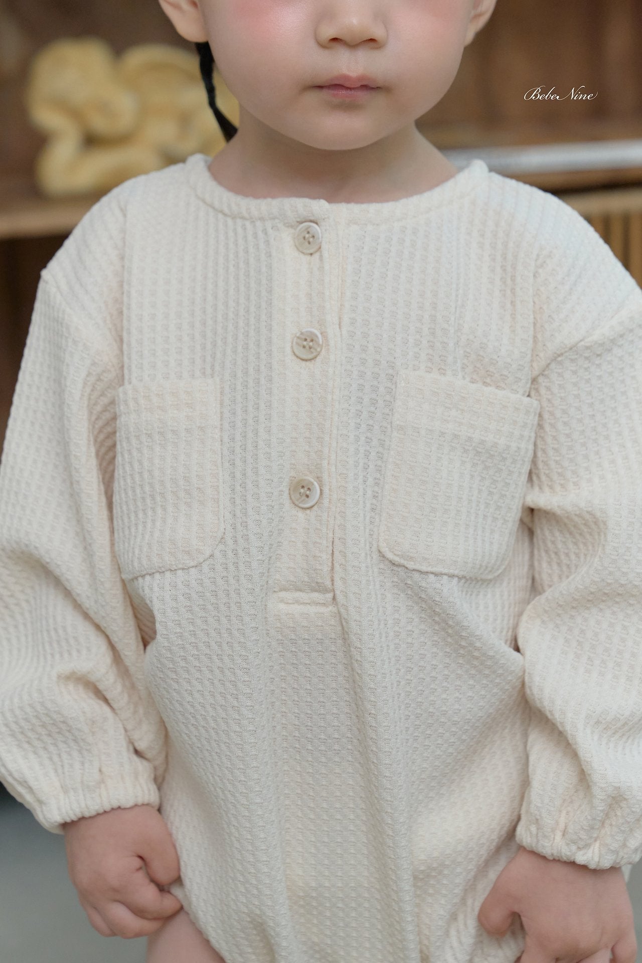 ［bebenine］Bimbo Waffle Rompers
