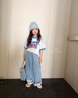 ［comma］Linen wide denim pants