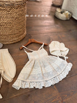 ［marron］Lace long apron