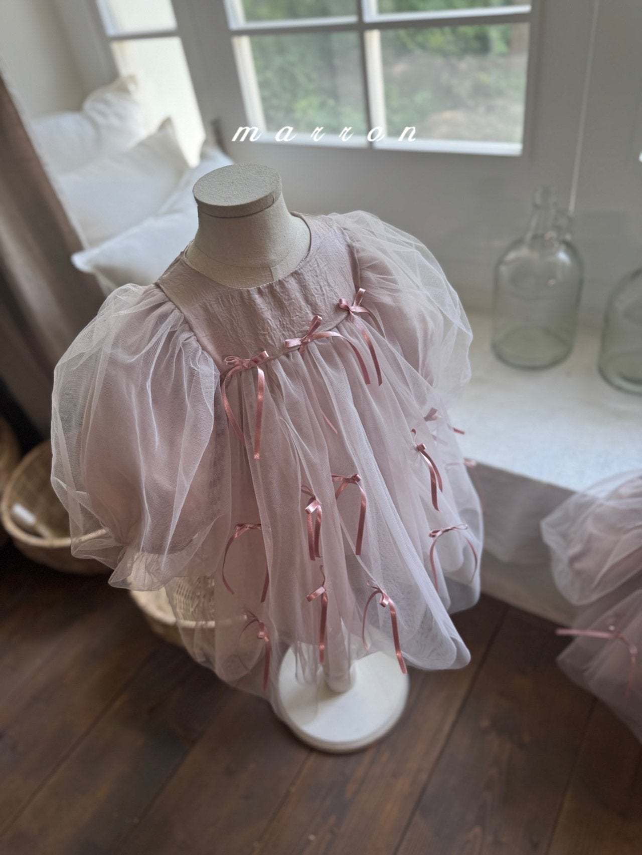 ［marron］Ribbon dress