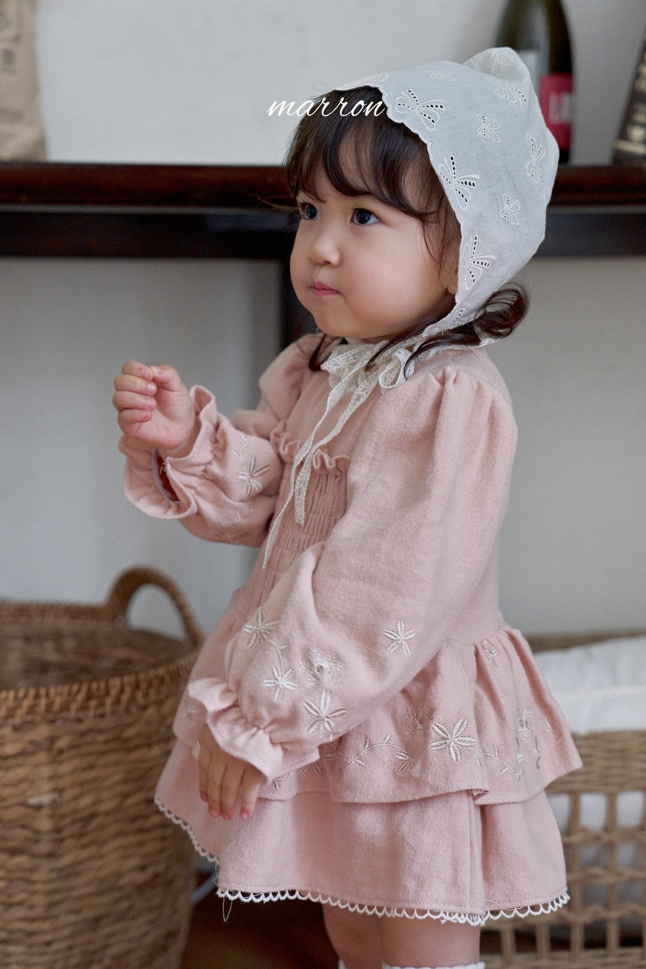 ［marron］Ribbon bonnet