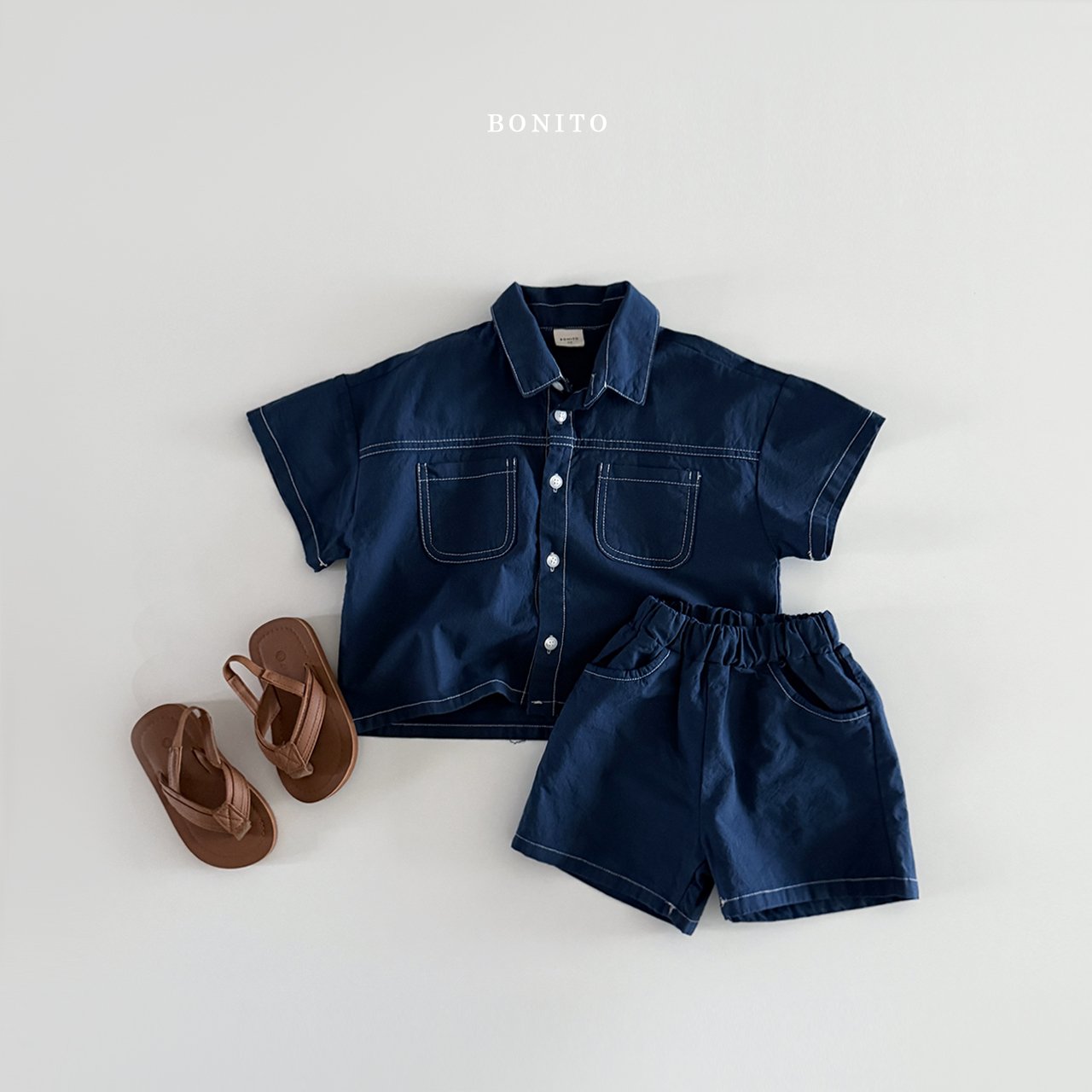 ［Bonito］Two pocket linen set