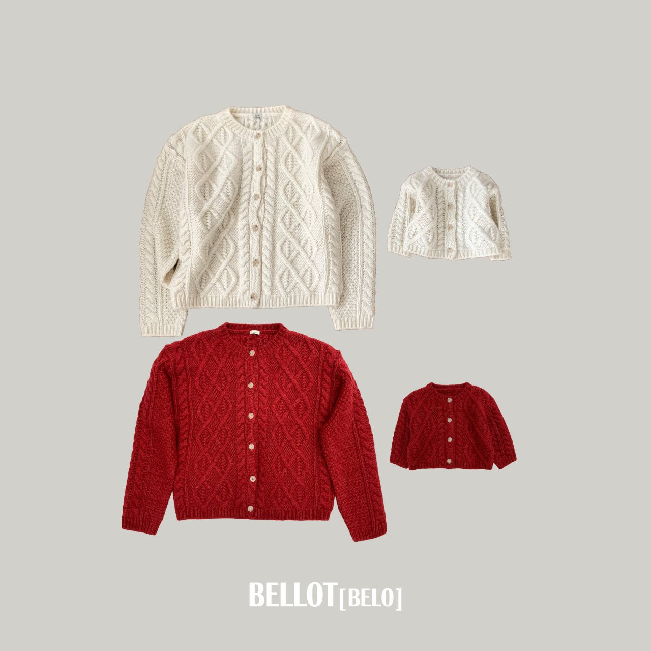 ［BELLOT］Alpha wool cardigan (mom)