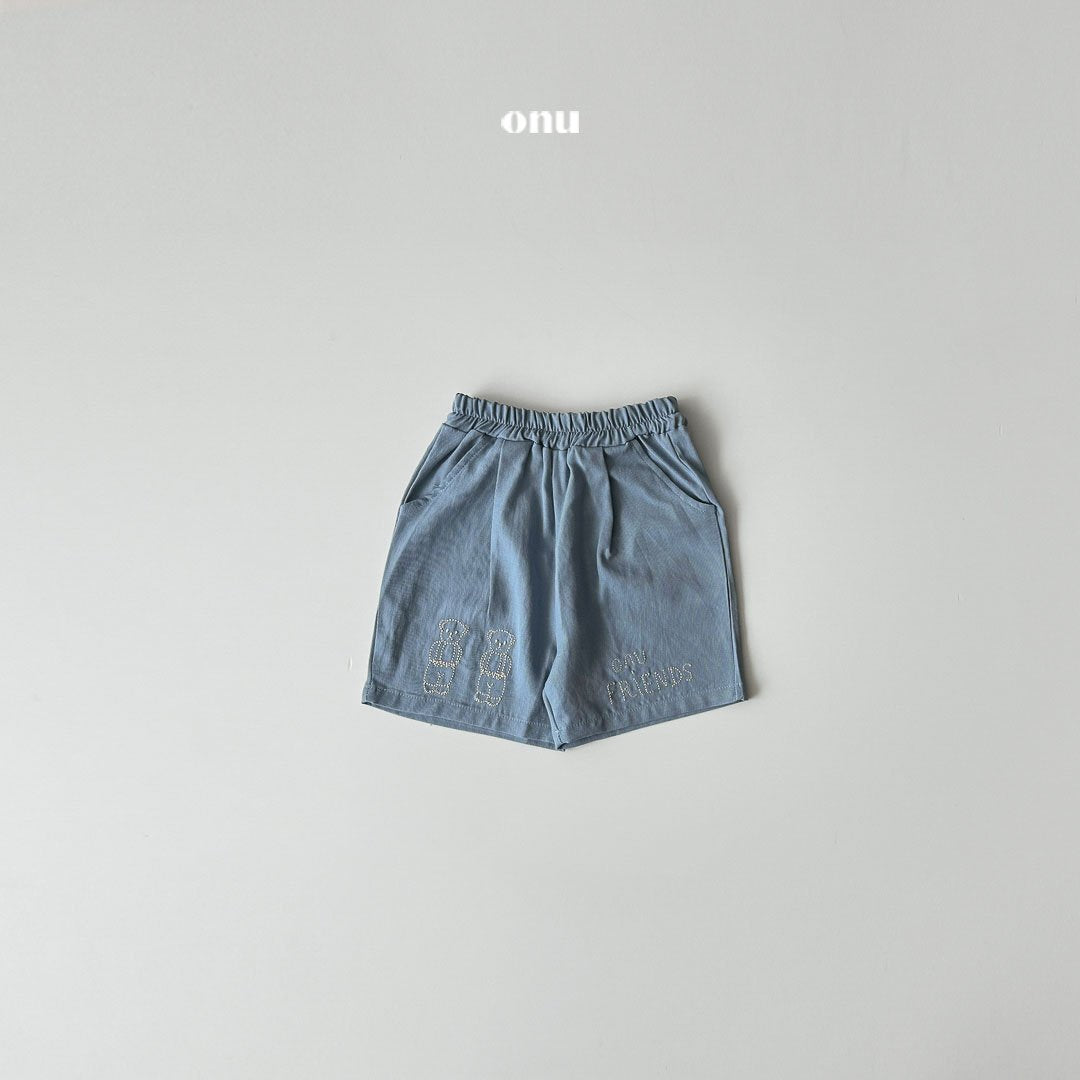 ［onu］Friends embroidery pants