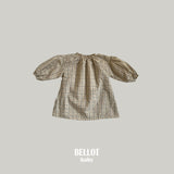 ［BELLOT］Peach check one-piece (baby)