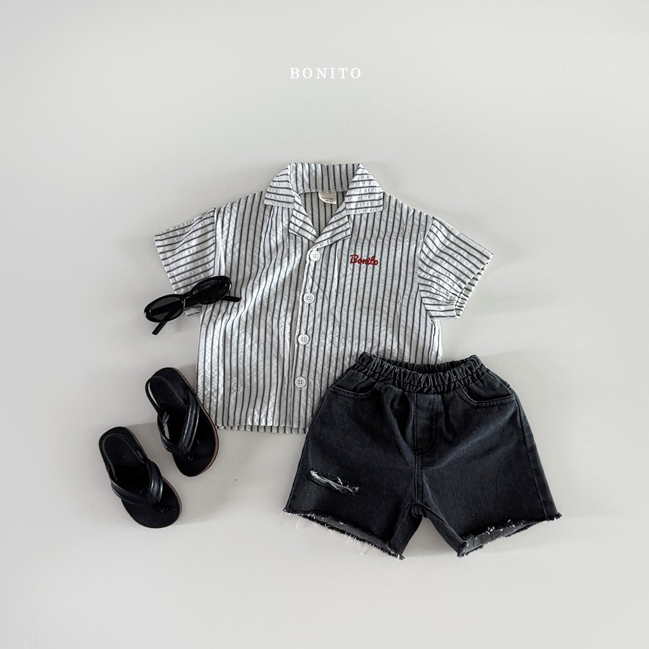 ［Bonito］Couple stripe shirt