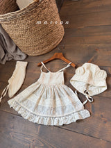 ［marron］Lace long apron