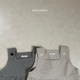 ［mimi market］Mini check suspender rompers