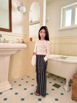 ［comma］Summer stripe long pants