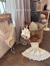 ［marron］Lace long apron