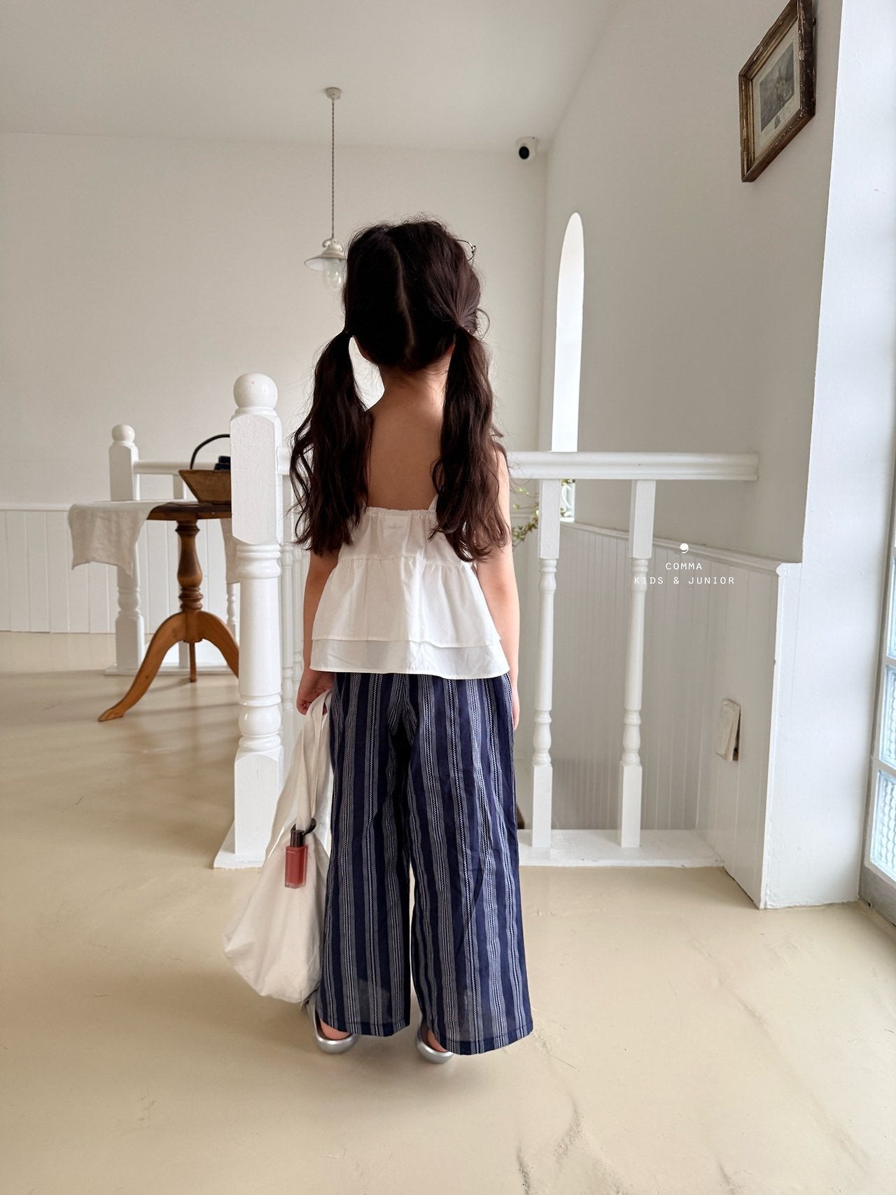 ［comma］Summer stripe long pants