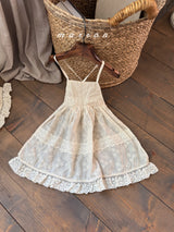 ［marron］Lace long apron