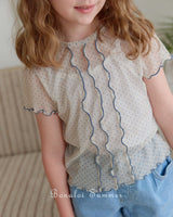 ［Bonaloi］Wave mesh tee