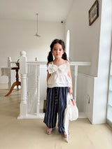 ［comma］Summer stripe long pants