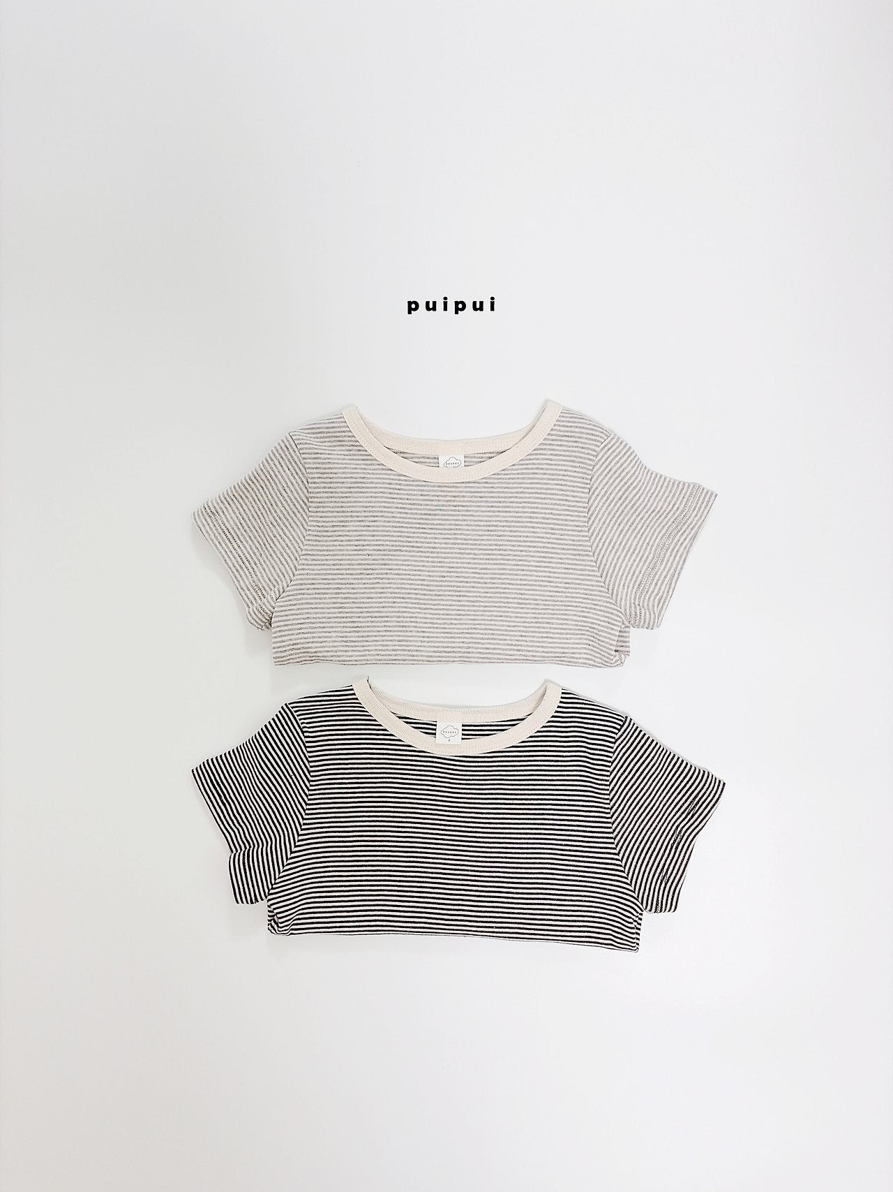 ［puipui］Music stripe tee