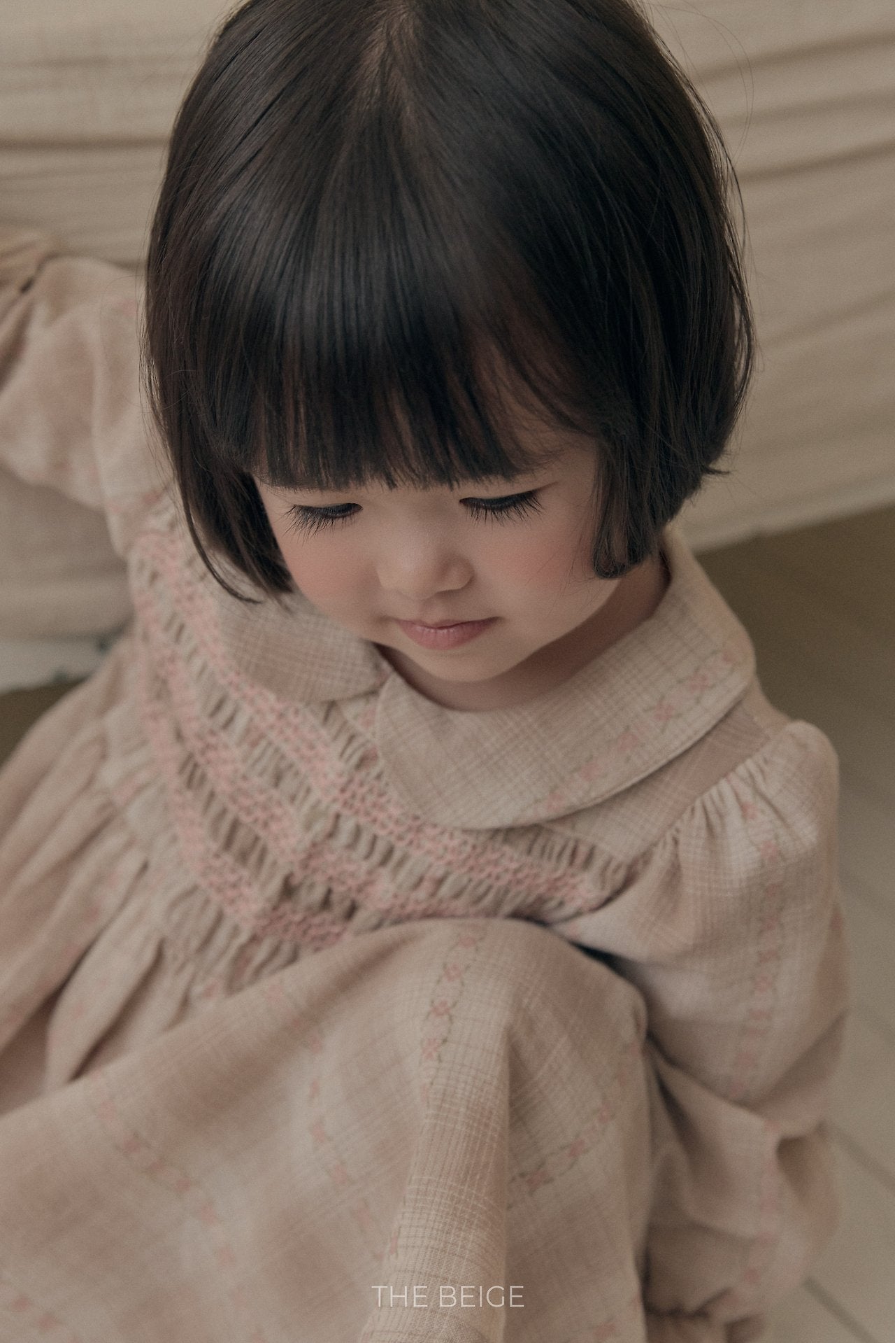 ［The beige］Smock Dress
