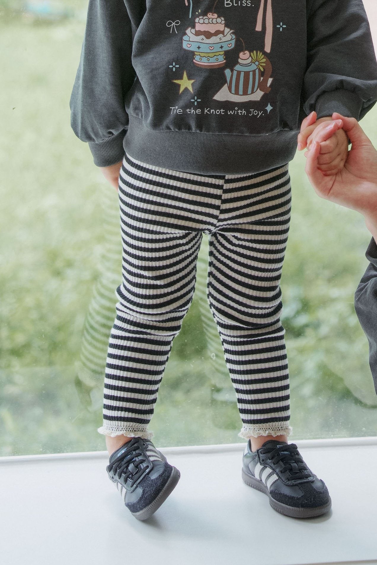 ［momo ann］Wally erib span pants