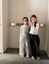 ［comma］Summer stripe long pants