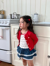 ［second moment］Cherry cardigan & camisole set