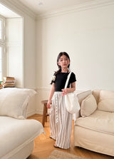 ［comma］Summer stripe long pants