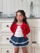 ［second moment］Cherry cardigan & camisole set