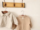 ［valubebe］Waffle collar tee (baby & kids)
