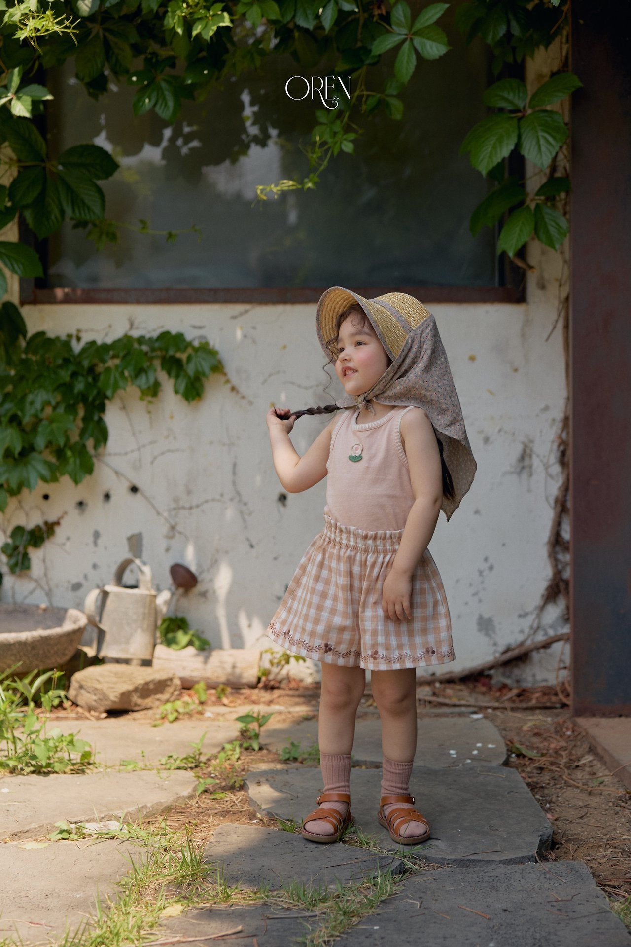 ［OREN］Soleil scarf rattan hat
