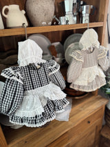 ［marron］Ribbon lace bonnet