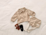［valubebe］Waffle collar tee (baby & kids)