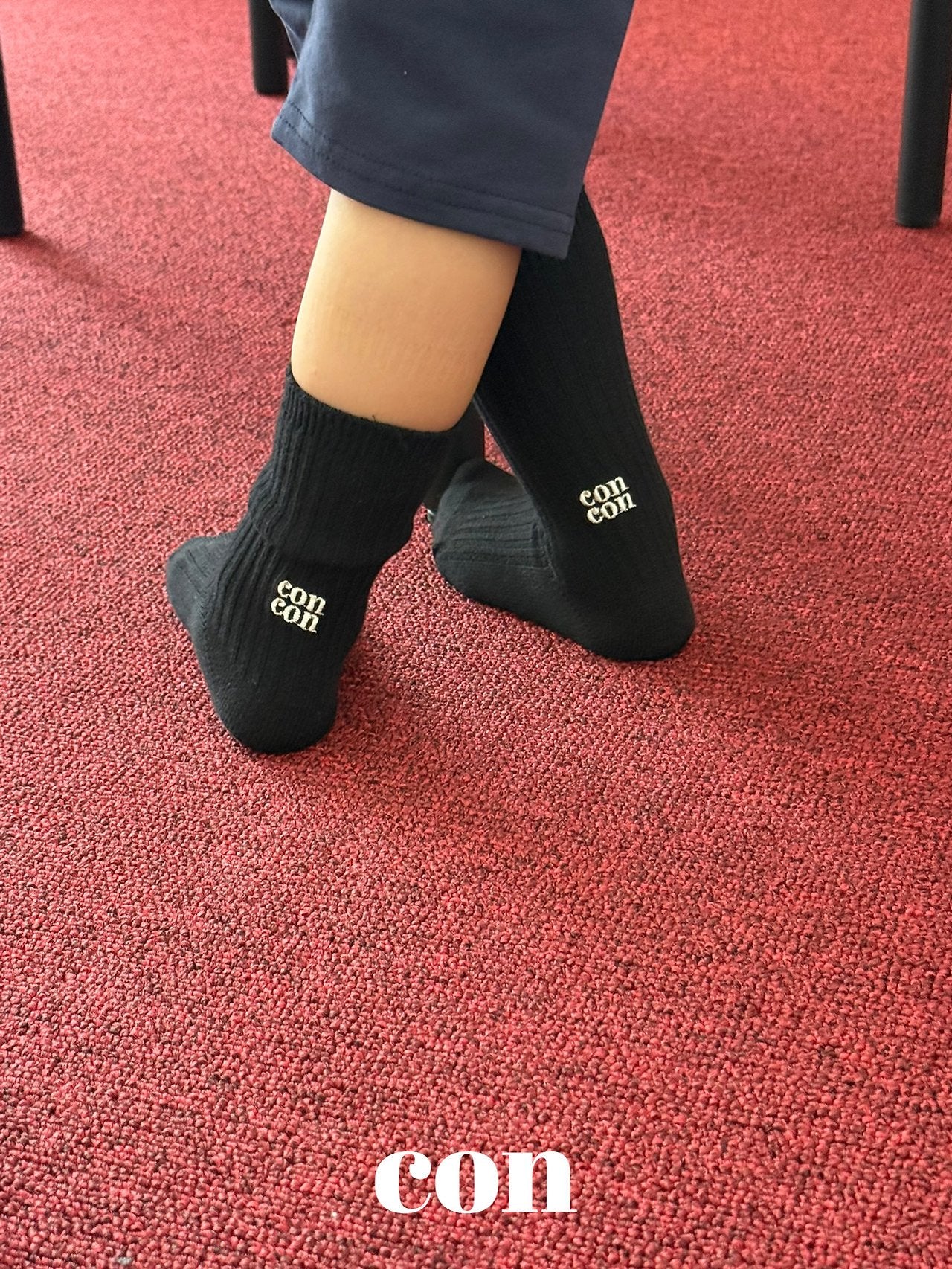［con］Color rib socks