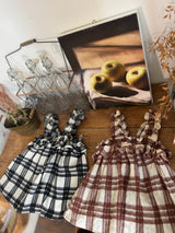 ［marron］Check shirring one-piece