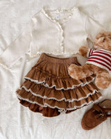 ［momo ann］Suede cancan pants