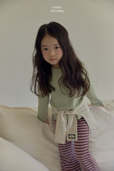 ［LINDO］Rib tie shawl cardigan