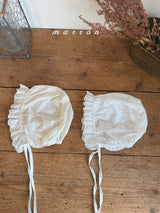 ［marron］Ribbon lace bonnet