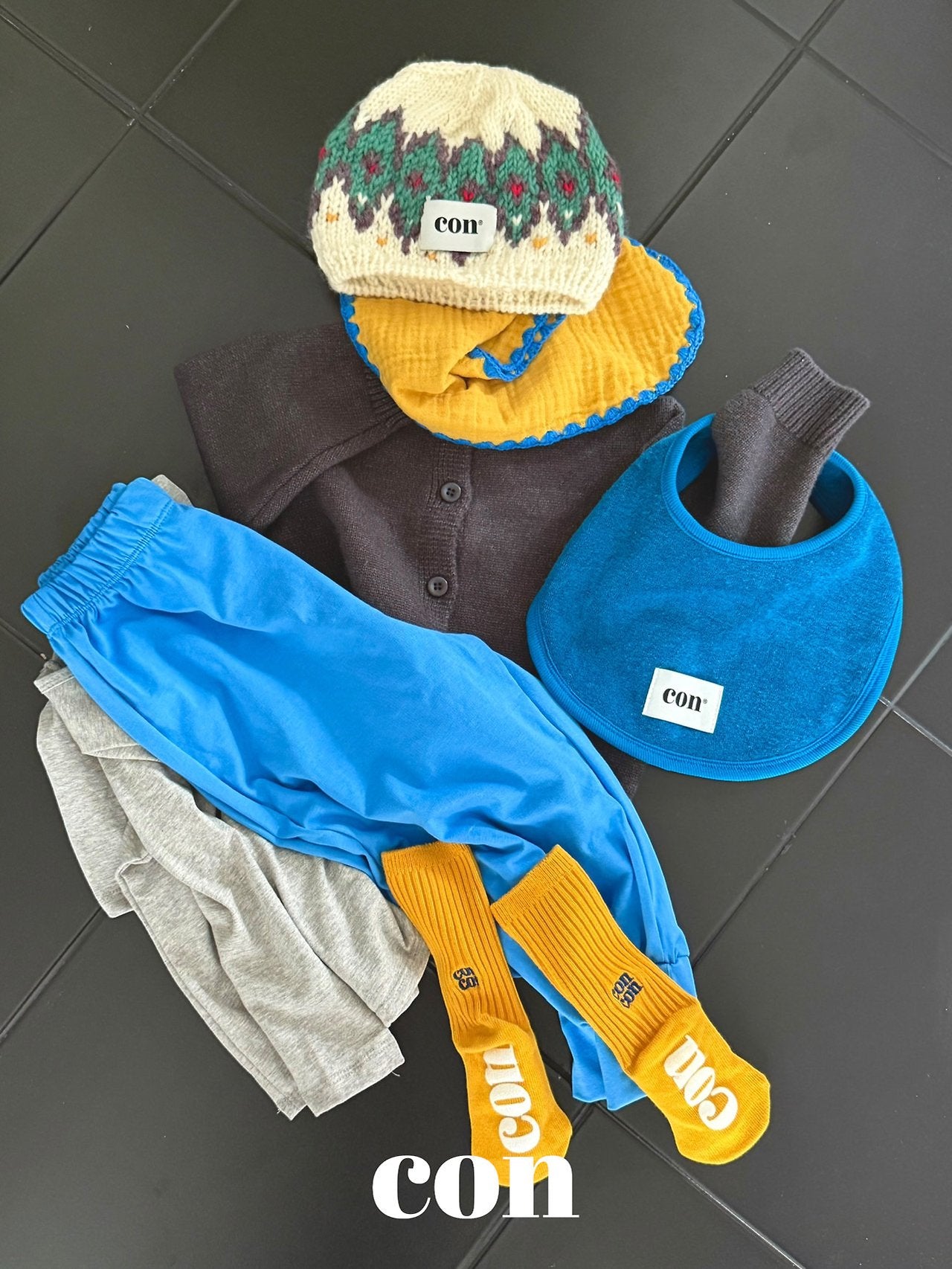 ［con］Color rib socks