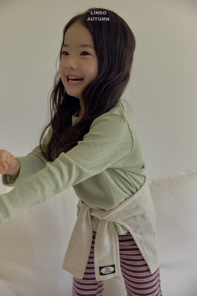 ［LINDO］Rib tie shawl cardigan