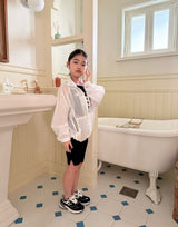 ［comma］Slit biker half pants