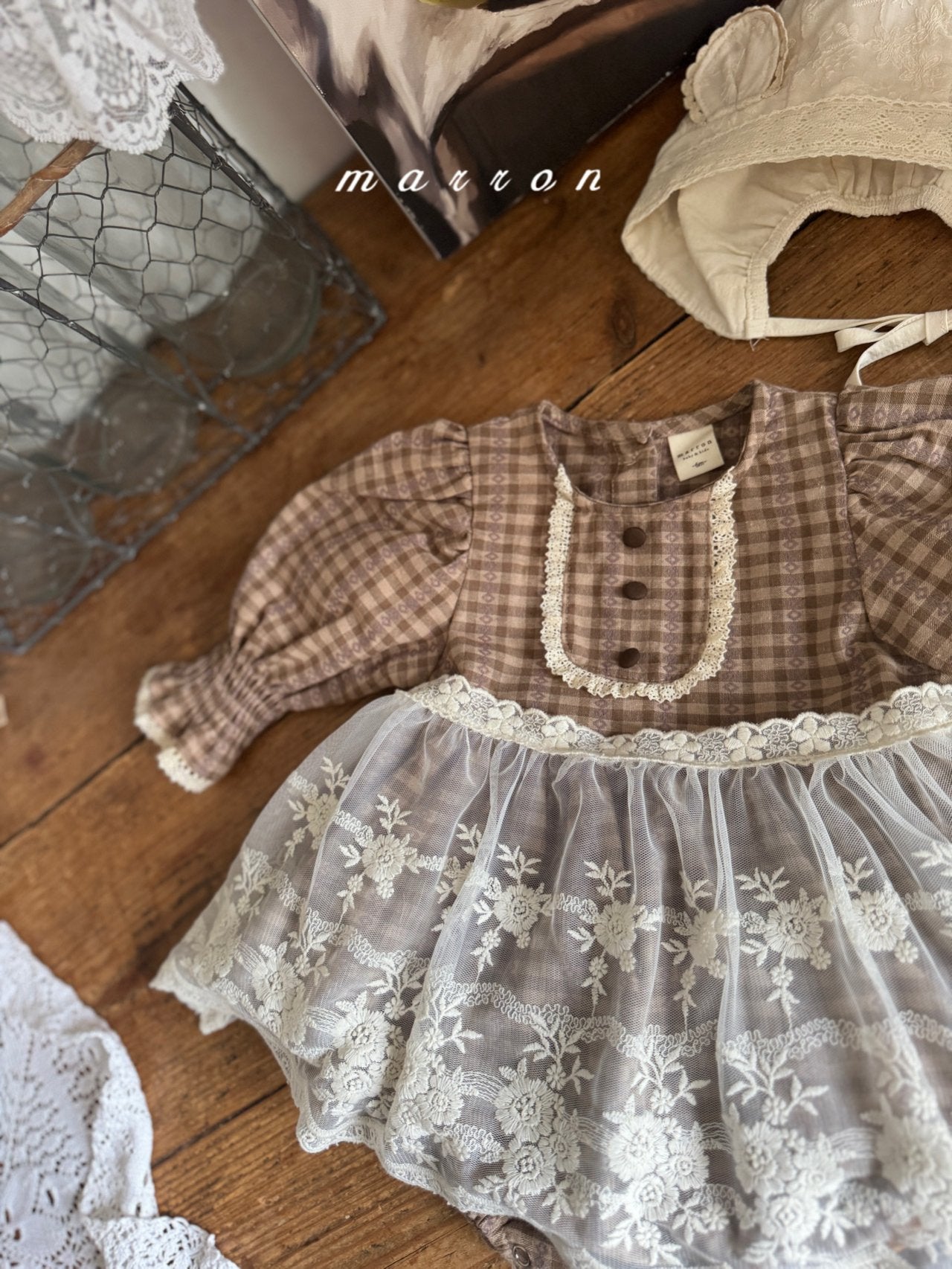 ［marron］Lace apron