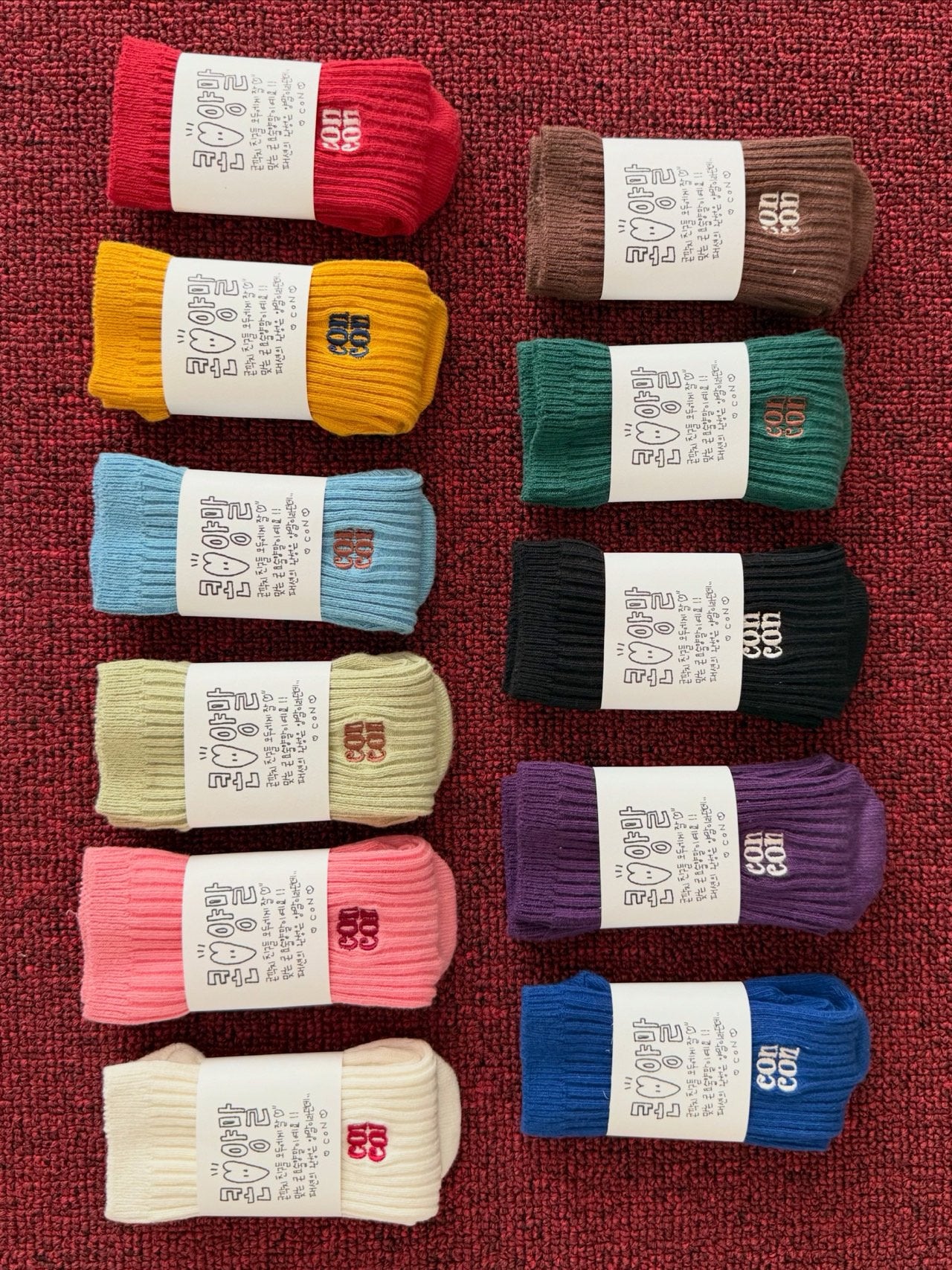 ［con］Color rib socks