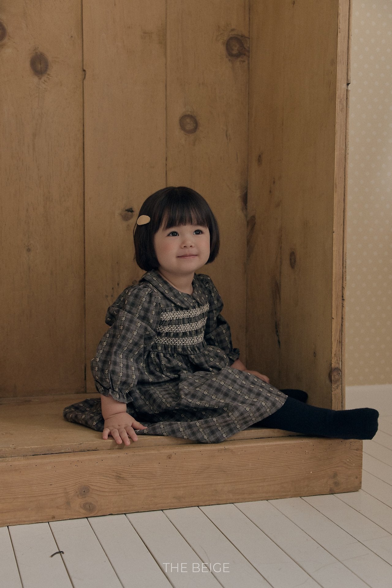 ［The beige］Smock Dress