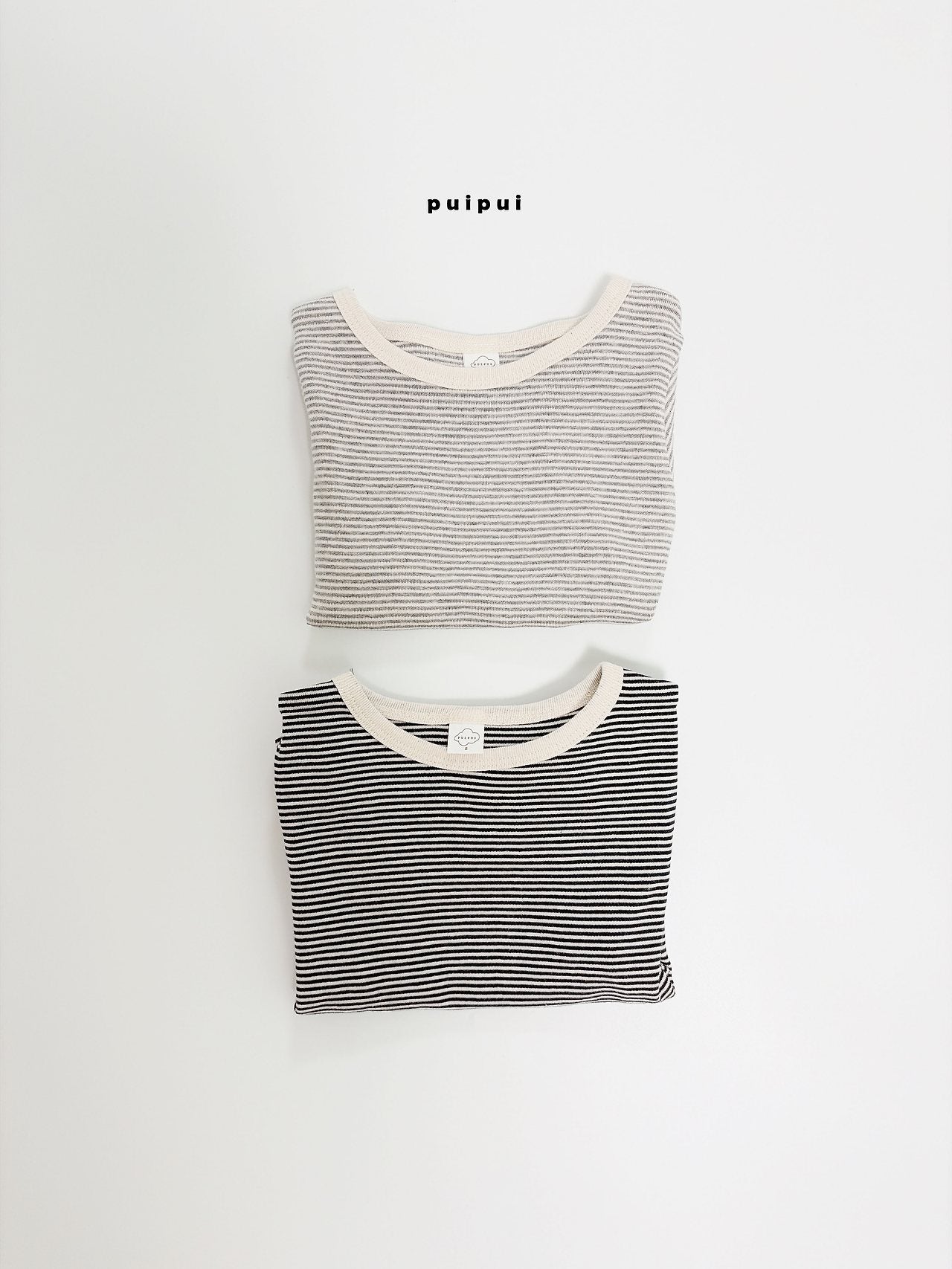 ［puipui］Music stripe tee