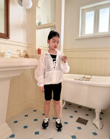 ［comma］Slit biker half pants