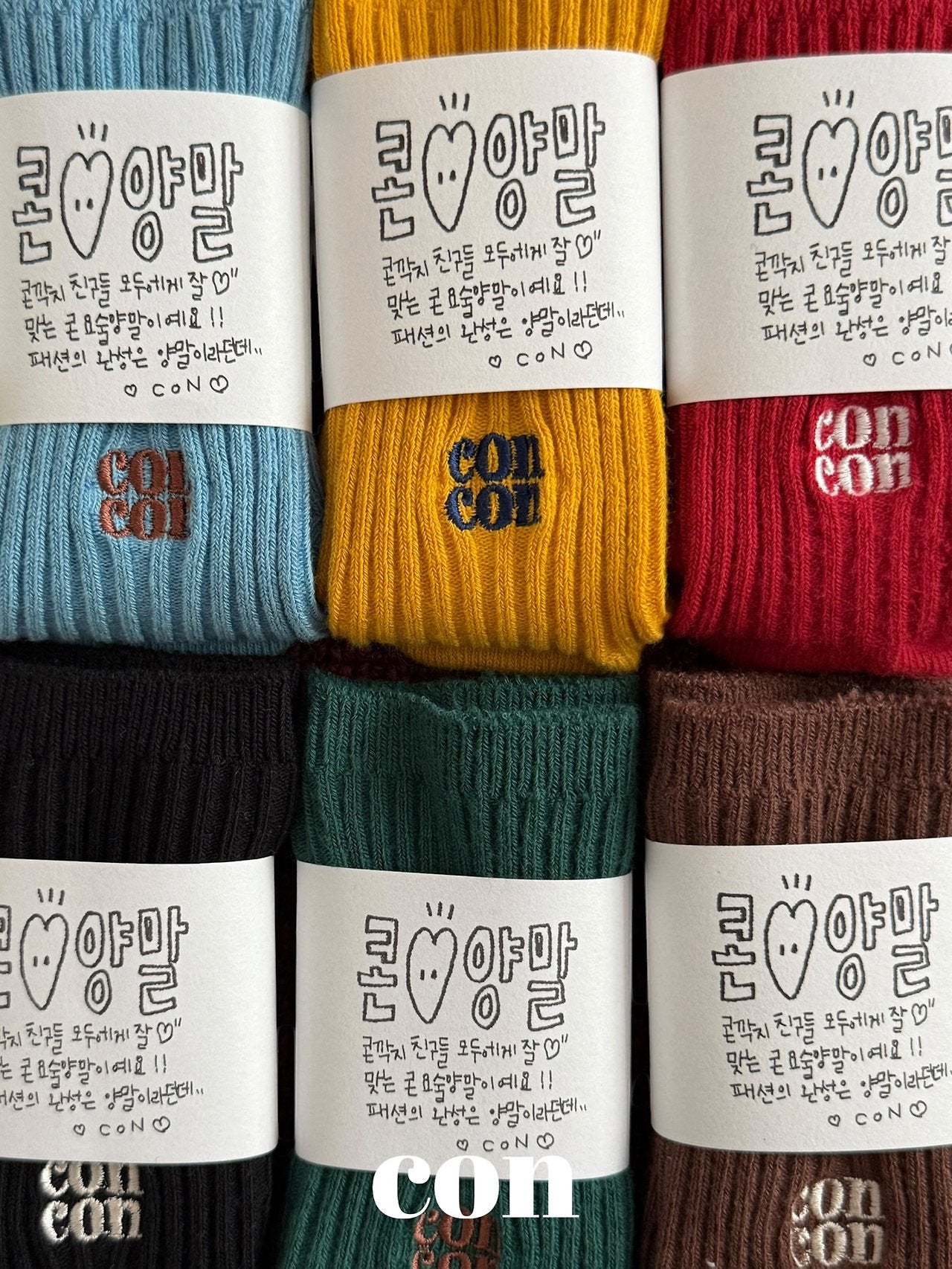 ［con］Color rib socks