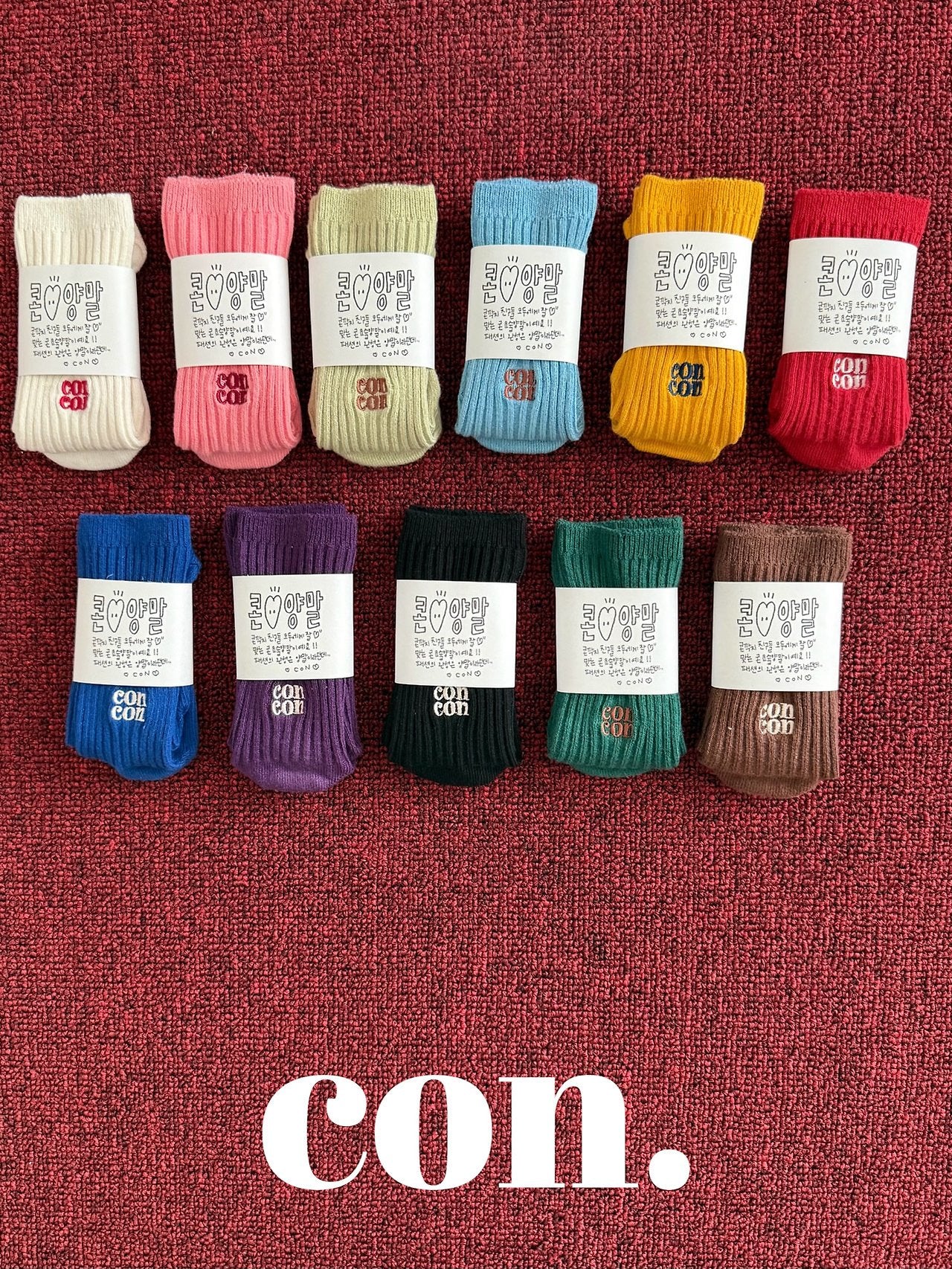 ［con］Color rib socks