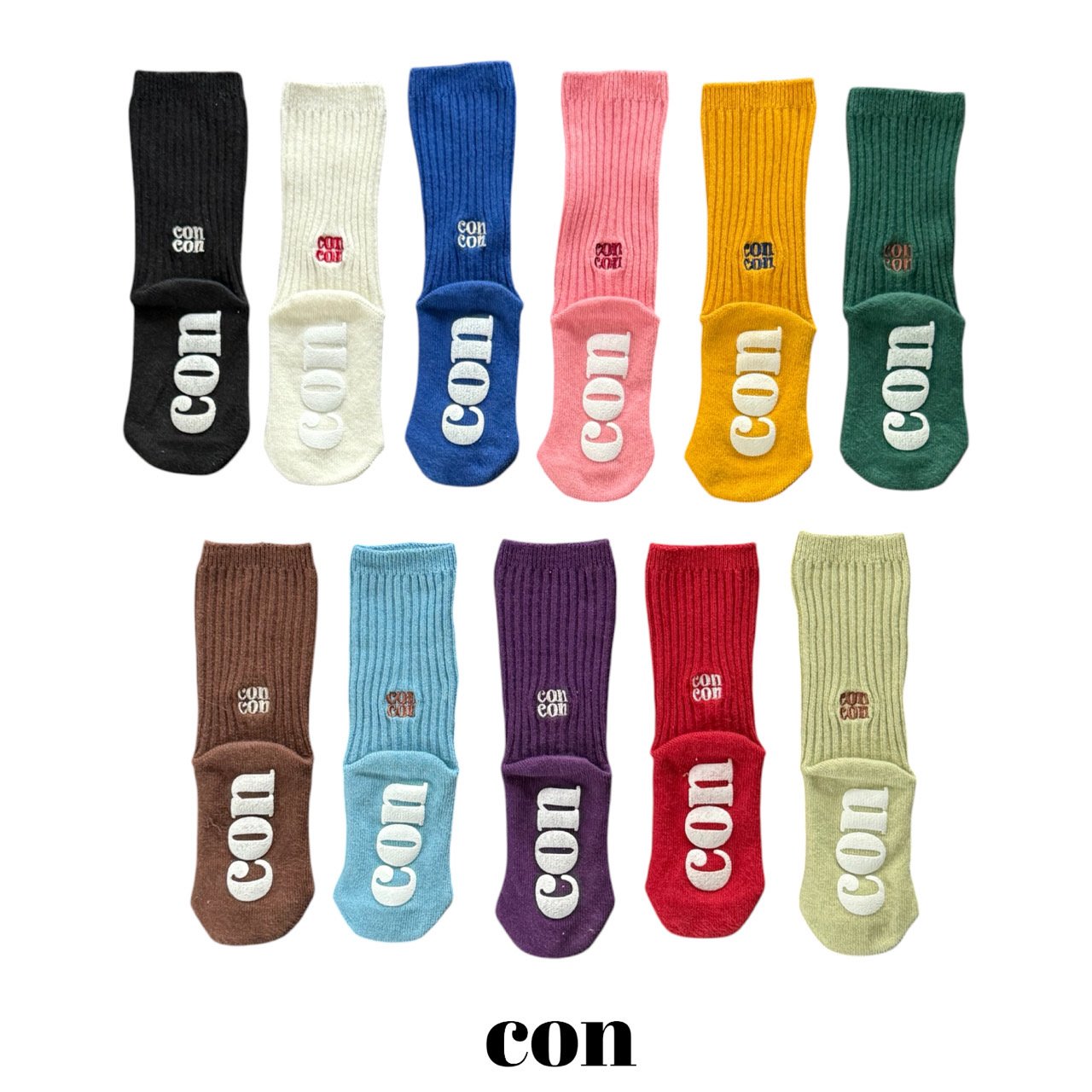 ［con］Color rib socks