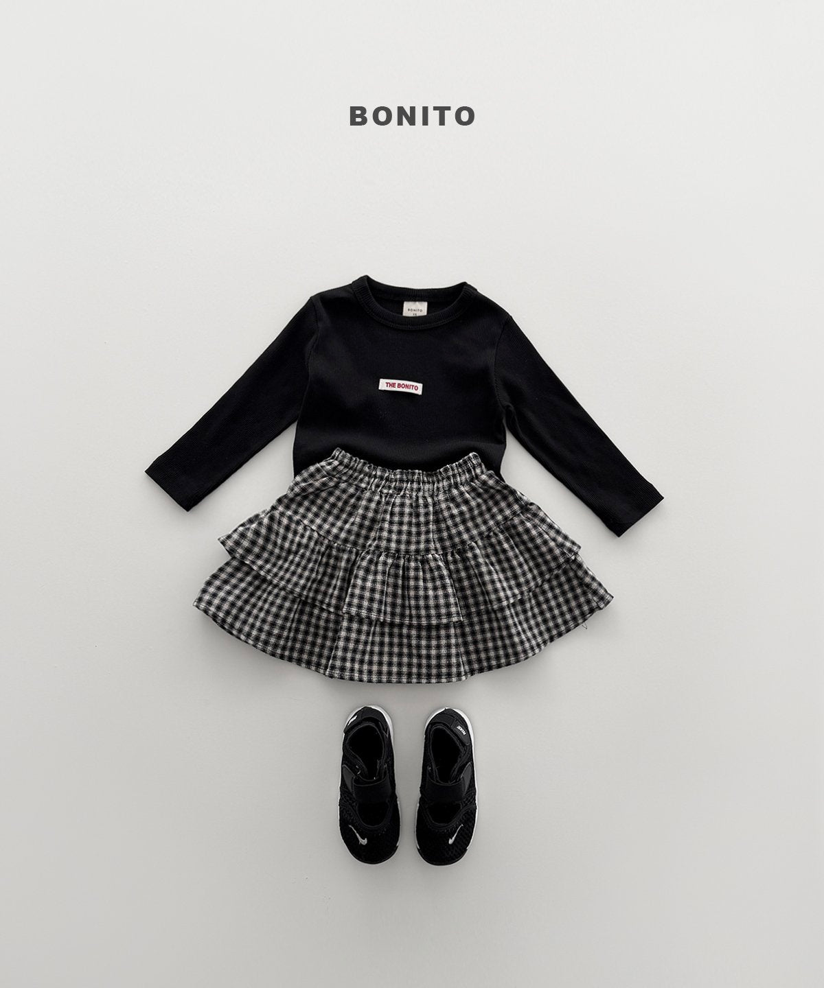 ［Bonito］Check cancan skirt