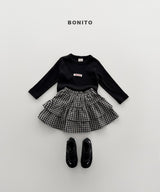 ［Bonito］Check cancan skirt