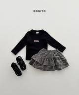 ［Bonito］Check cancan skirt