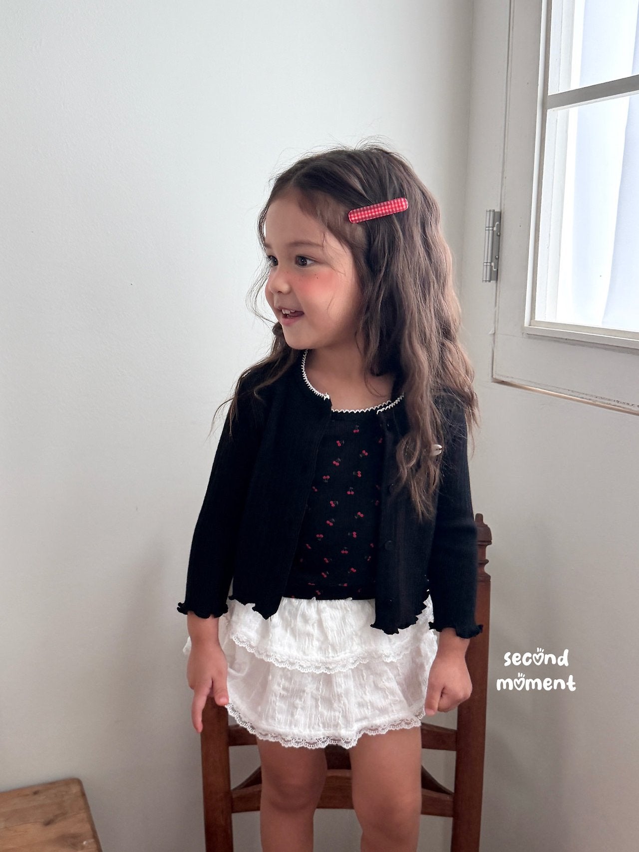 ［second moment］Cherry cardigan & camisole set